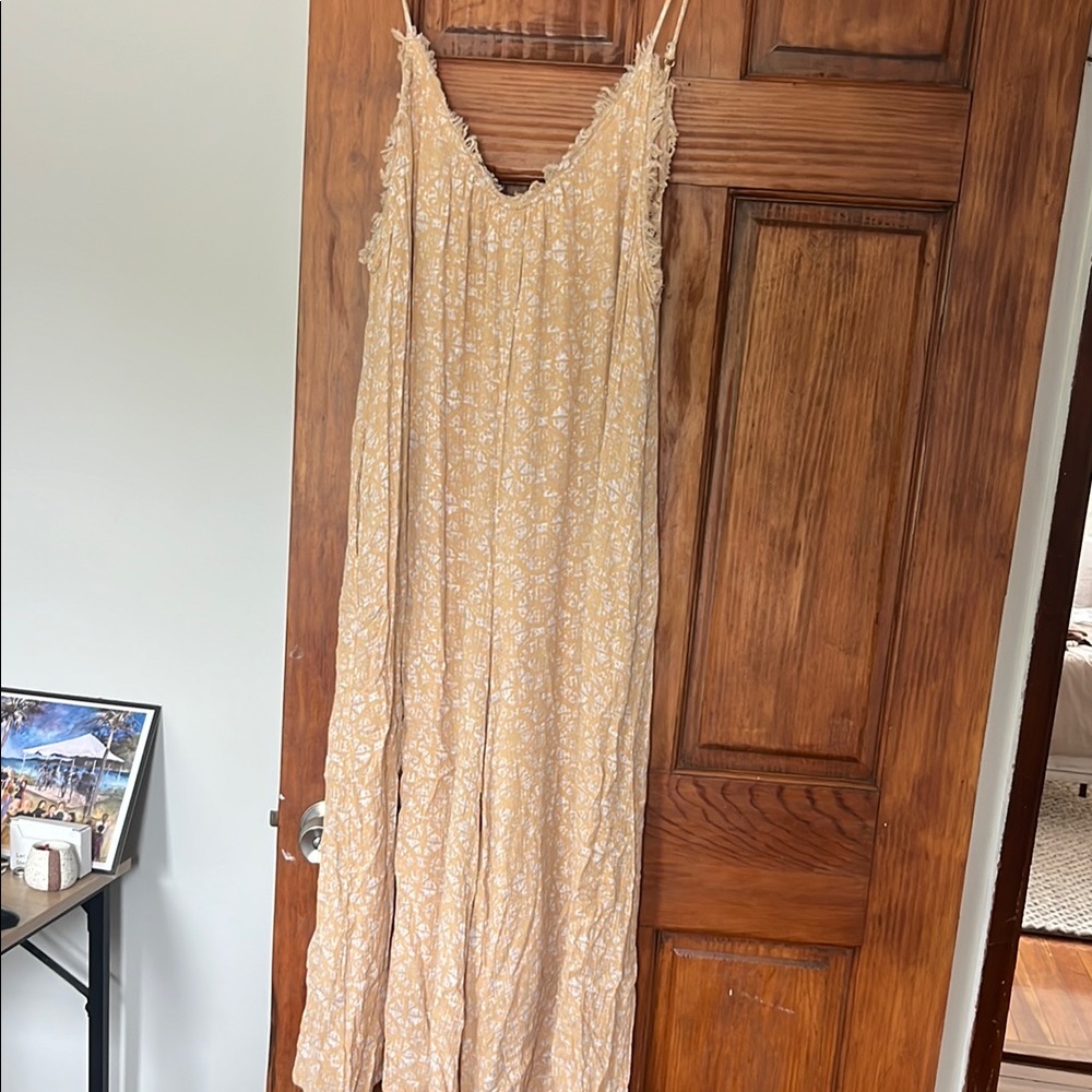 By Together Floral Tan Jumpsuit